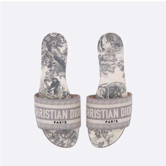 Dior Toile Gray Slides - Picture 6 of 11